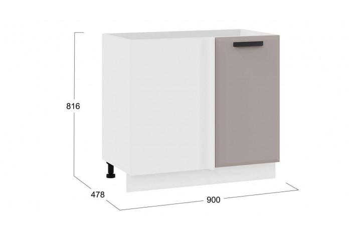 Кухонный гарнитур «Тиана» №9 Белый, Белый супермат, Мокко супермат