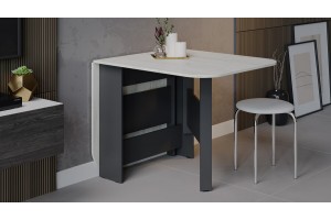 Стол-книжка Т1 Антрацит, Дуб Крафт белый