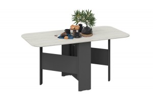 Стол-книжка Т1 Антрацит, Дуб Крафт белый