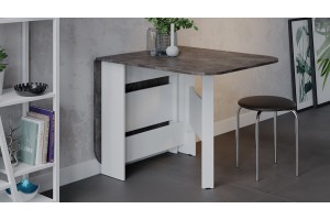 Стол-книжка Т1 Белый, Ателье темный