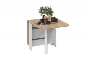 Стол-книжка Т1 Белый, Дуб Крафт золотой