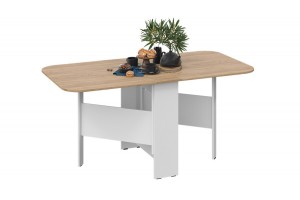 Стол-книжка Т1 Белый, Дуб Крафт золотой