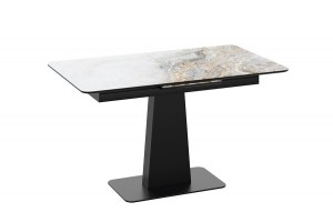 Стол обеденный Бридж Черный муар, Стекло глянцевое оникс
