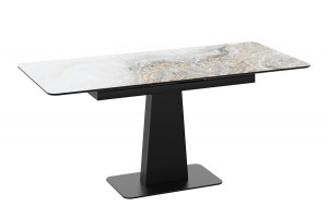 Стол обеденный Бридж Черный муар, Стекло глянцевое оникс