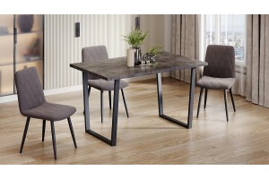 Стол обеденный Даллас Тип 1 Черный, Ателье темный