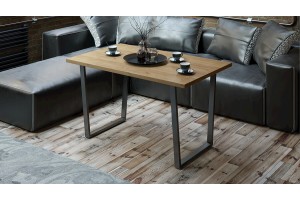 Стол обеденный Даллас Тип 1 Черный, Дуб Крафт золотой