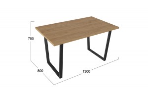 Стол обеденный Даллас Тип 1 Черный, Дуб Крафт золотой