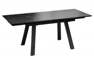 Стол обеденный Дэкстон Тип 1 Черный муар, Керамика матовая черный мрамор