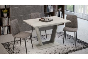 Стол обеденный Гавана Тип 1 Дуб Крафт белый, Серый графит