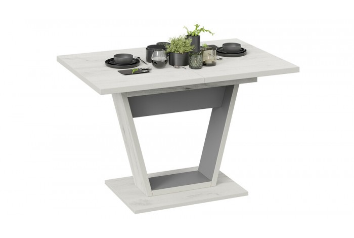 Стол обеденный «Гавана» Тип 1 Дуб Крафт белый, Серый графит