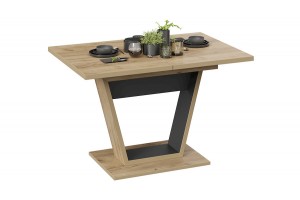 Стол обеденный Гавана Тип 1 Дуб Крафт золотой, Черный