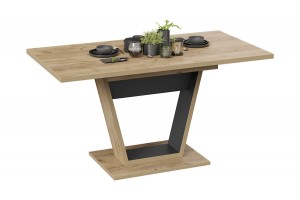 Стол обеденный Гавана Тип 1 Дуб Крафт золотой, Черный