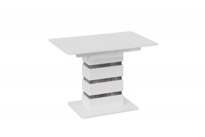 Стол обеденный Мадейра Тип 1 Белый глянец, Ателье темный