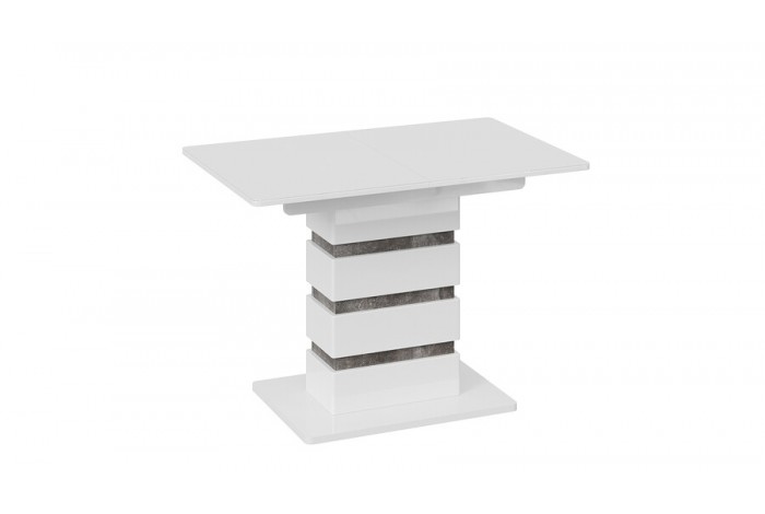 Стол обеденный «Мадейра» Тип 1 Белый глянец, Ателье темный