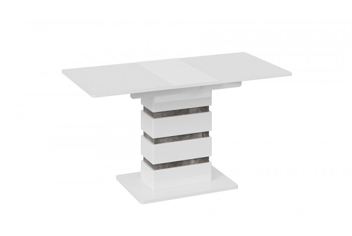 Стол обеденный «Мадейра» Тип 1 Белый глянец, Ателье темный