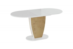 Стол обеденный Монреаль Тип 1 Белый глянец, Бунратти