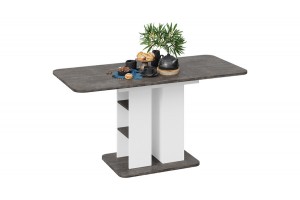 Стол обеденный Мюнхен Тип 2 Белый Ясень, Ателье темный