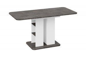 Стол обеденный Мюнхен Тип 2 Белый Ясень, Ателье темный