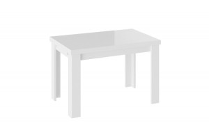 Стол обеденный Норман Тип 1 Белый, Стекло Белый глянец