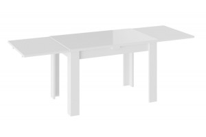 Стол обеденный Норман Тип 1 Белый, Стекло Белый глянец