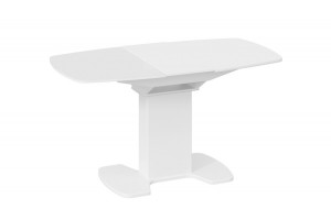 Стол обеденный Портофино (1100) Белый глянец, Стекло белое
