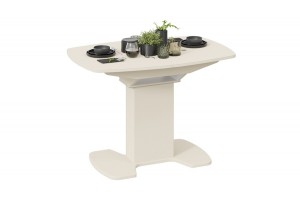 Стол обеденный Портофино (1100) Бежевое, Стекло бежевое матовое LUX