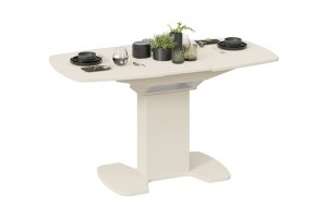 Стол обеденный Портофино (1100) Бежевое, Стекло бежевое матовое LUX