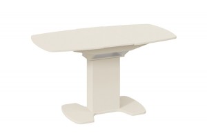 Стол обеденный Портофино (1100) Бежевое, Стекло бежевое матовое LUX