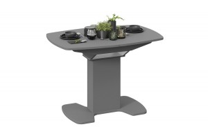 Стол обеденный Портофино (1100) Серое, Стекло серое матовое LUX