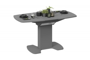 Стол обеденный Портофино (1100) Серое, Стекло серое матовое LUX