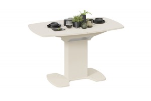 Стол обеденный Портофино (1300) Бежевое, Стекло бежевое матовое LUX