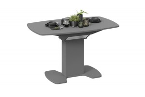 Стол обеденный Портофино (1300) Серое, Стекло серое матовое LUX