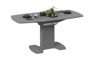 Стол обеденный Портофино (1300) Серое, Стекло серое матовое LUX