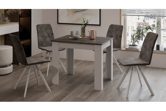 Стол обеденный «Промо» тип 1 - 011.000.000 Белый, Ателье темный