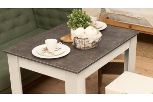 Стол обеденный Промо Тип 1 Белый, Ателье темный