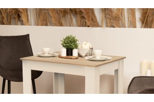 Стол обеденный Промо Тип 1 Белый, Дуб Сонома светлый