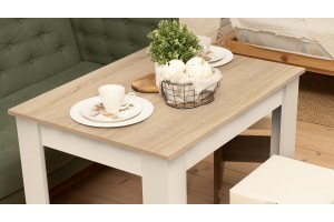 Стол обеденный Промо Тип 1 Белый, Дуб Сонома светлый