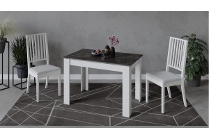 Стол обеденный Промо Тип 2 Белый, Ателье темный