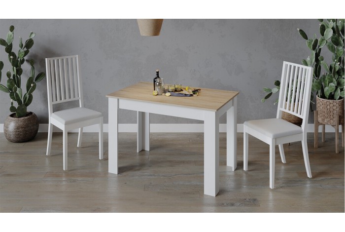 Стол обеденный «Промо» тип 2 - 012.000.000 Белый, Дуб Сонома светлый