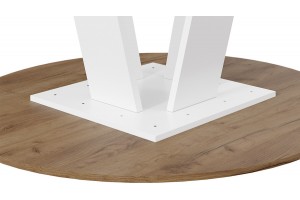 Стол обеденный Райнер Тип 1 Белый, Дуб Крафт золотой