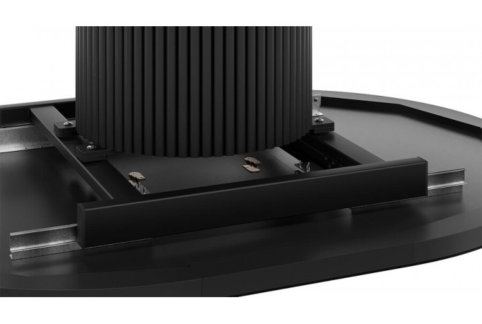 Стол обеденный раздвижной «Эридан» Тип 1 Черный муар, Стекло матовое черный мрамор