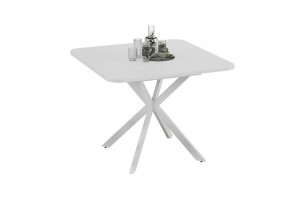Стол обеденный раздвижной Лиссабон Тип 1 Белый муар, Белый