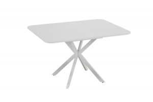 Стол обеденный раздвижной Лиссабон Тип 1 Белый муар, Белый