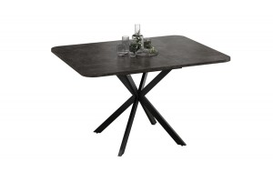 Стол обеденный раздвижной Лиссабон Тип 1 Черный муар, Ателье темный