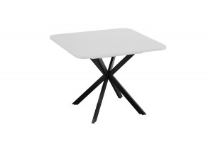 Стол обеденный раздвижной Лиссабон Тип 1 Черный муар, Белый