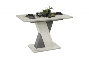 Стол обеденный раздвижной Люксембург Тип 3 Дуб Крафт белый, Серый