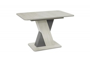 Стол обеденный раздвижной Люксембург Тип 3 Дуб Крафт белый, Серый