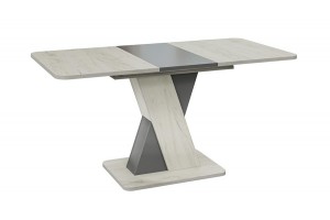 Стол обеденный раздвижной Люксембург Тип 3 Дуб Крафт белый, Серый