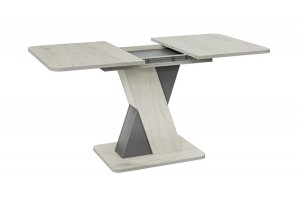 Стол обеденный раздвижной Люксембург Тип 3 Дуб Крафт белый, Серый