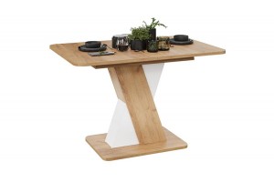 Стол обеденный раздвижной Люксембург Тип 3 Дуб Крафт золотой, Белый